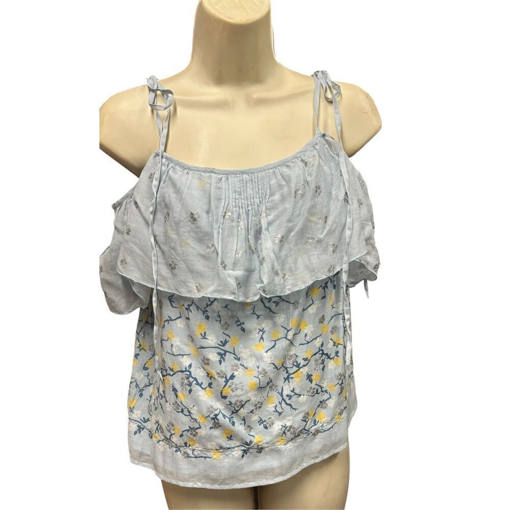 St Roche Floral Sun Top in Blue Floral NWT Size Medium